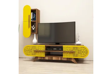 Hovdane TV-Möbelset 145 cm - Brun/Gul - Möbler - Tv möbel & mediamöbel - TV-möbelset