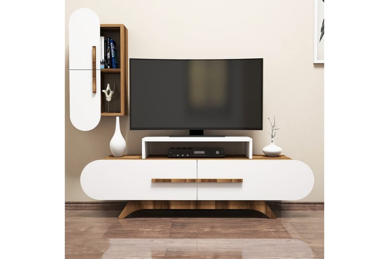 Hovdane TV-Möbelset 145 cm - Brun/Vit - Möbler - Tv möbel & mediamöbel - TV-möbelset