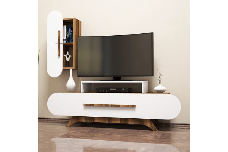 Hovdane TV-Möbelset 145 cm - Brun/Vit - Möbler - Tv möbel & mediamöbel - TV-möbelset