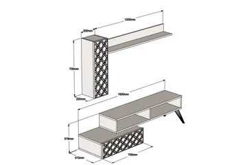 Hovdane TV-Möbelset 150 cm - Brun - Möbler - Tv möbel & mediamöbel - TV-möbelset