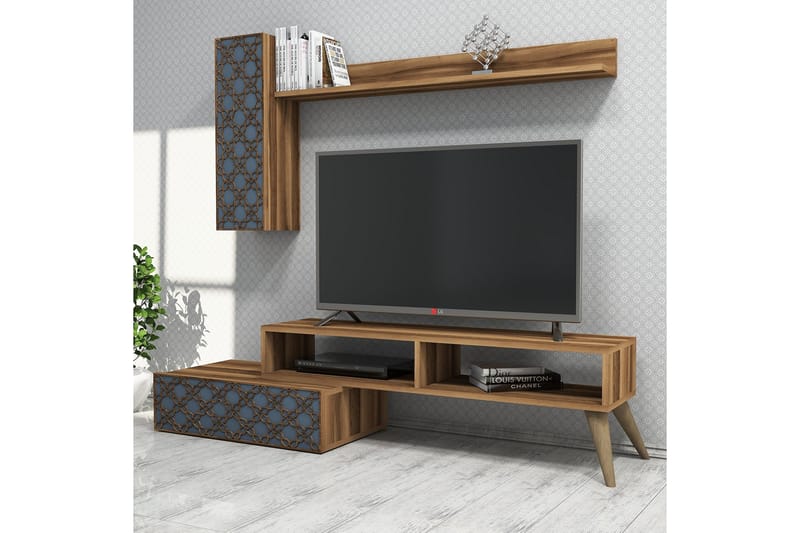 Hovdane TV-Möbelset 150 cm - Brun/Grå - Möbler - Tv möbel & mediamöbel - TV-möbelset