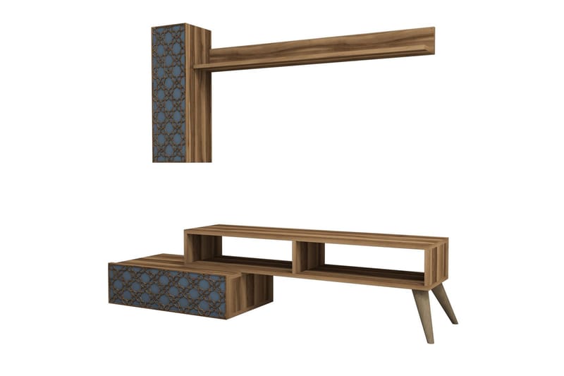 Hovdane TV-Möbelset 150 cm - Brun/Grå - Möbler - Tv möbel & mediamöbel - TV-möbelset