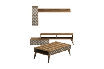 Hovdane TV-Möbelset 150 cm - Brun/Mönstrad - Möbler - Tv möbel & mediamöbel - TV-möbelset