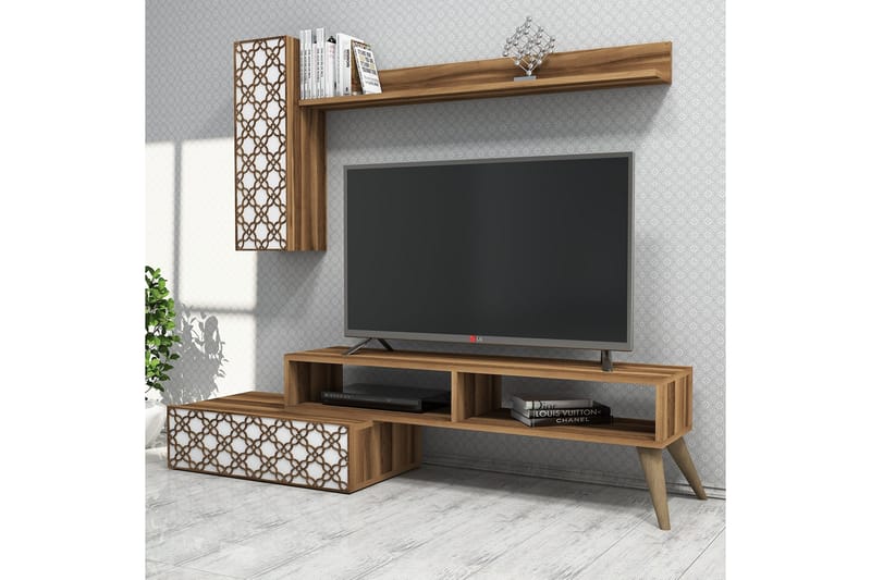 Hovdane TV-Möbelset 150 cm - Brun/Vit - Möbler - Tv möbel & mediamöbel - TV-möbelset