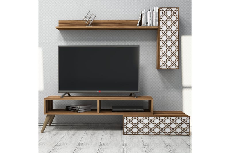 Hovdane TV-Möbelset 150 cm - Brun/Vit - Möbler - Tv möbel & mediamöbel - TV-möbelset