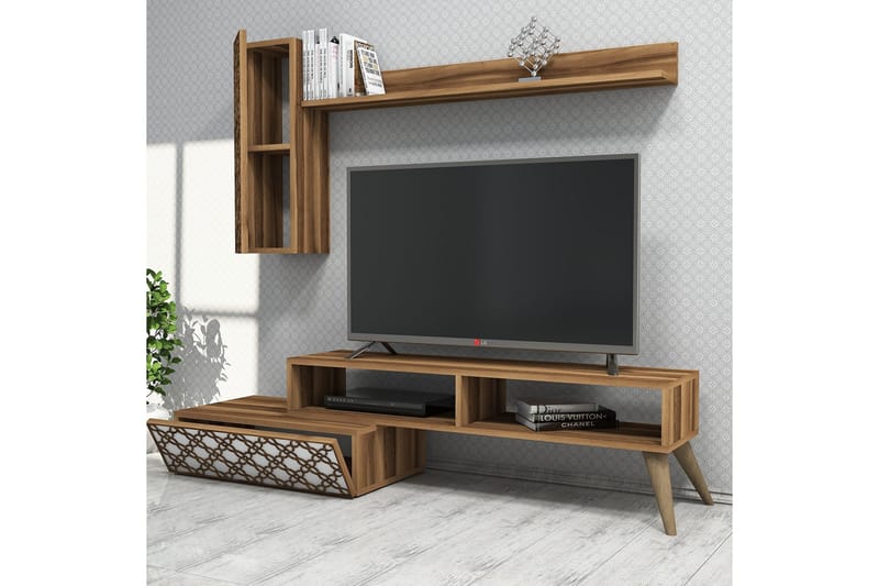 Hovdane TV-Möbelset 150 cm - Brun/Vit - Möbler - Tv möbel & mediam�öbel - TV-möbelset