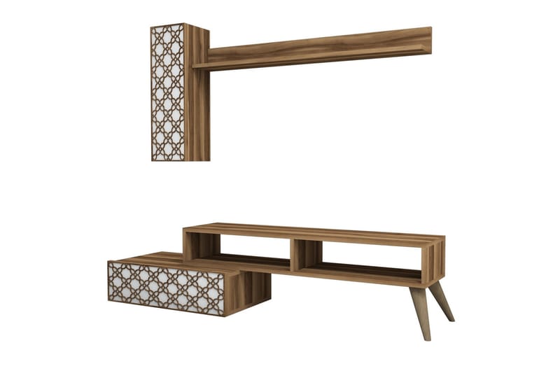Hovdane TV-Möbelset 150 cm - Brun/Vit - Möbler - Tv möbel & mediamöbel - TV-möbelset