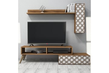 Hovdane TV-Möbelset 150 cm - Brun/Vit - Möbler - Tv möbel & mediamöbel - TV-möbelset