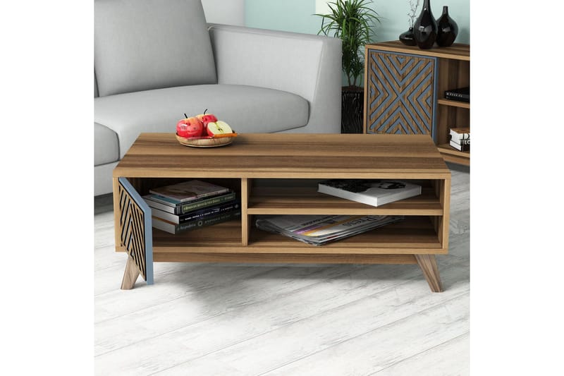 Hovdane TV-Möbelset 160 cm - Blå/Brun - Möbler - Tv möbel & mediamöbel - TV-möbelset