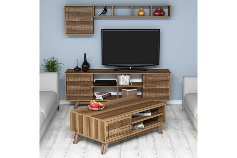 Hovdane TV-Möbelset 160 cm - Brun - Möbler - Tv möbel & mediamöbel - TV-möbelset