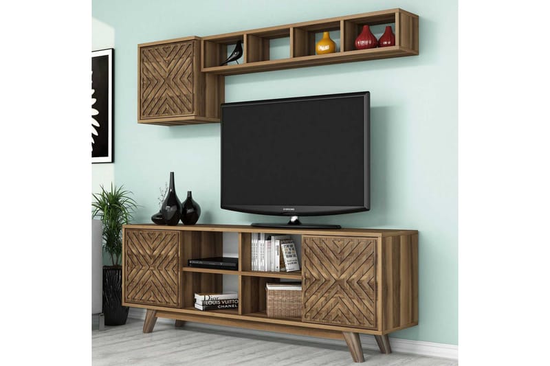 Hovdane TV-Möbelset 160 cm - Brun - Möbler - Tv möbel & mediamöbel - TV-möbelset