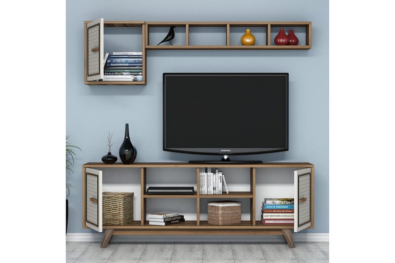 Hovdane TV-Möbelset 160 cm - Brun/Ek/Vit - Möbler - Tv möbel & mediamöbel - TV-möbelset