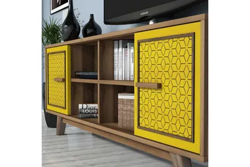 Hovdane TV-Möbelset 160 cm - Brun/Gul - Möbler - Tv möbel & mediamöbel - TV-möbelset