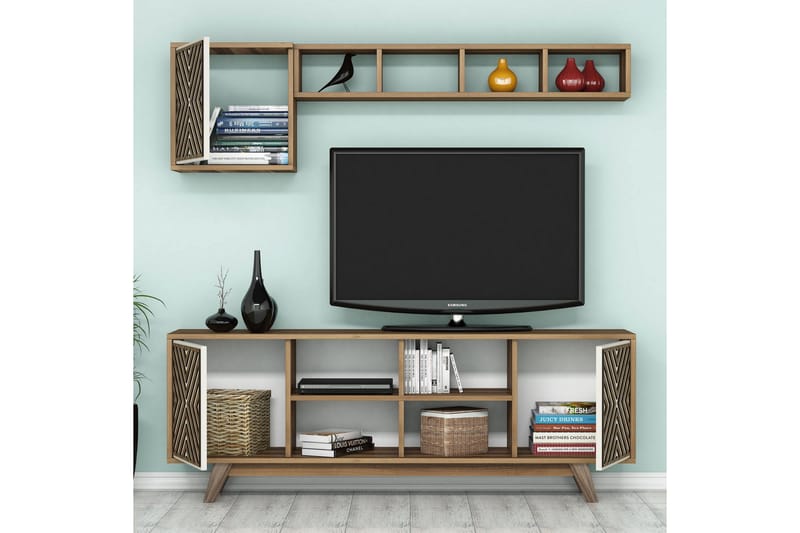 Hovdane TV-Möbelset 160 cm - Brun/Mönstrad - Möbler - Tv möbel & mediamöbel - TV-möbelset