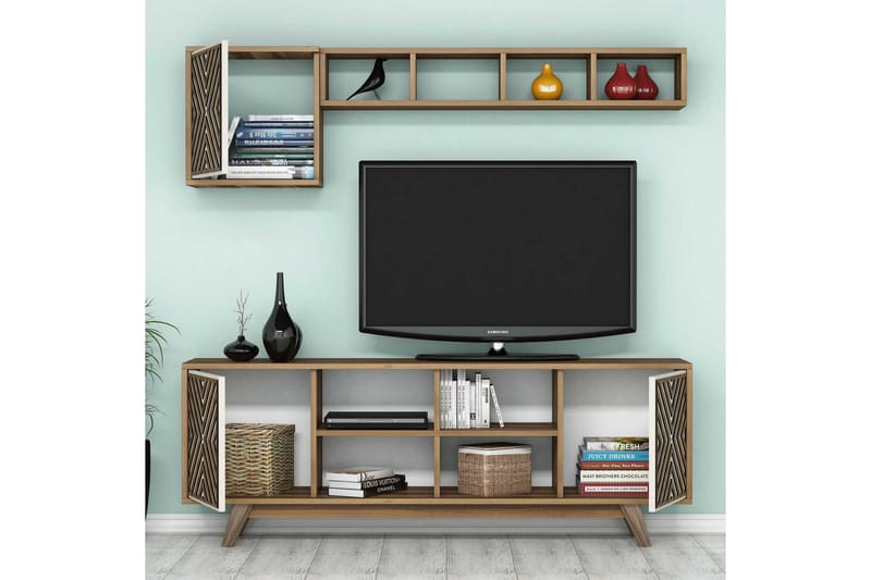 Hovdane TV-Möbelset 160 cm - Brun/Mönstrad - Möbler - Tv möbel & mediamöbel - TV-möbelset