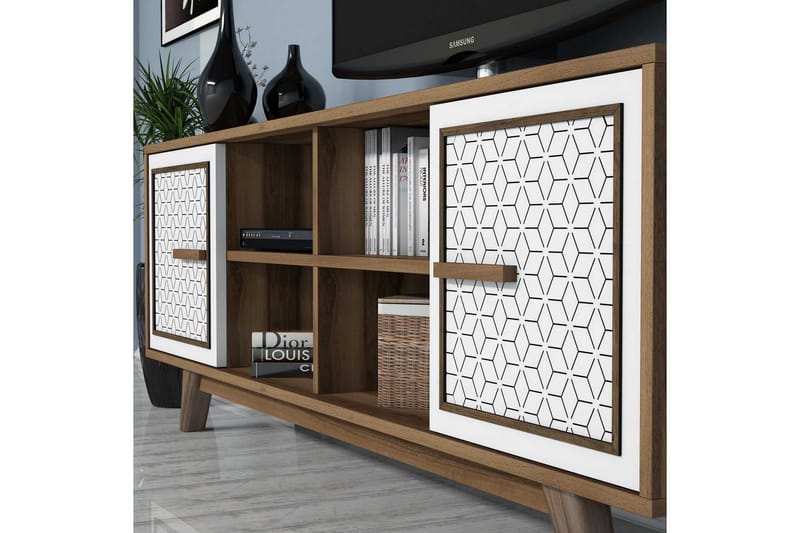 Hovdane TV-Möbelset 160 cm - Brun/Vit - Möbler - Tv möbel & mediamöbel - TV-möbelset