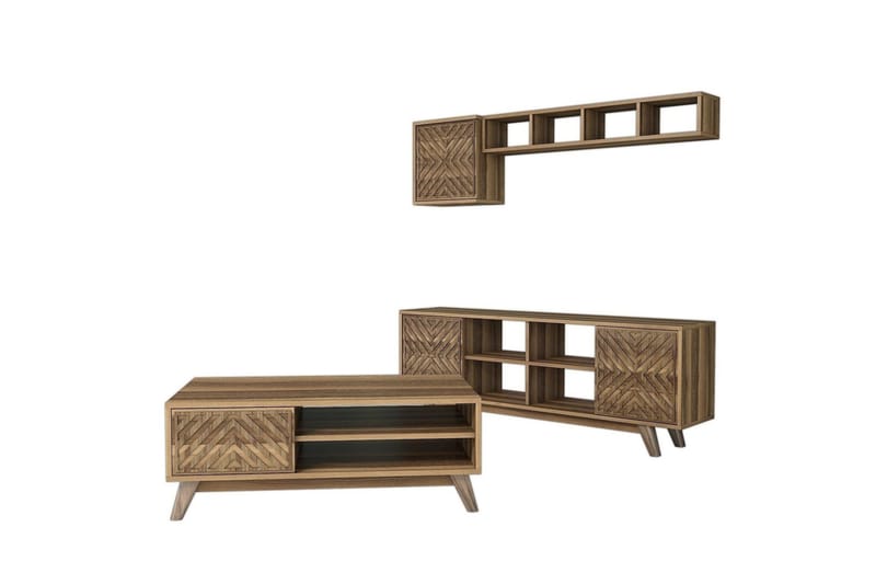 Hovdane TV-Möbelset 160 cm - Ek/Brun - Möbler - Tv möbel & mediamöbel - TV-möbelset