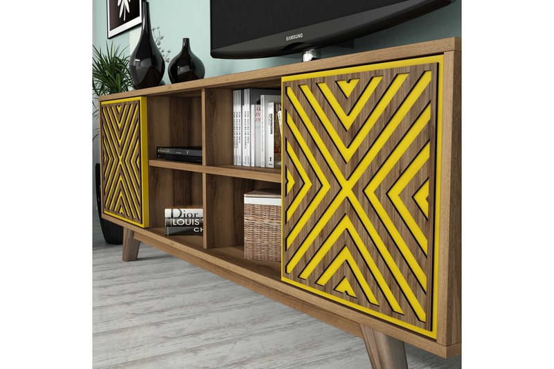 Hovdane TV-Möbelset 160 cm - Gul - Möbler - Tv möbel & mediamöbel - TV-möbelset