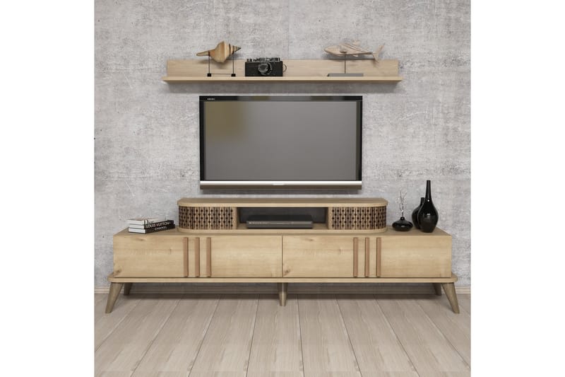 Hovdane TV-Möbelset 168 cm - Beige - Möbler - Tv möbel & mediamöbel - TV-möbelset