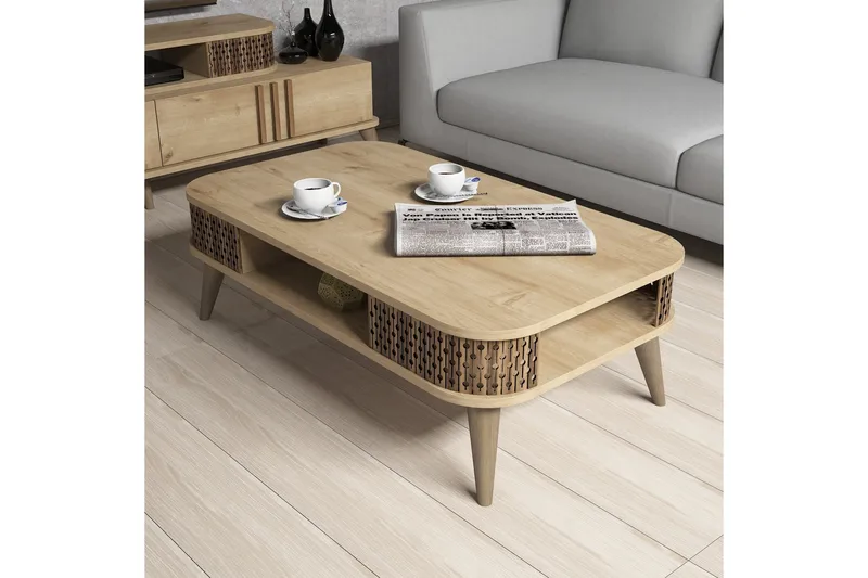 Hovdane TV-Möbelset 168 cm - Beige - Möbler - Tv möbel & mediamöbel - TV-möbelset