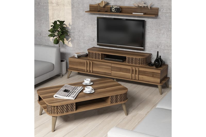 Hovdane TV-Möbelset 168 cm - Brun - Möbler - Tv möbel & mediamöbel - TV-möbelset