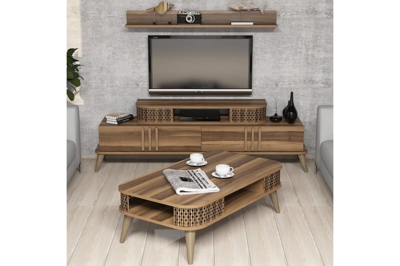 Hovdane TV-Möbelset 168 cm - Brun - Möbler - Tv möbel & mediamöbel - TV-möbelset