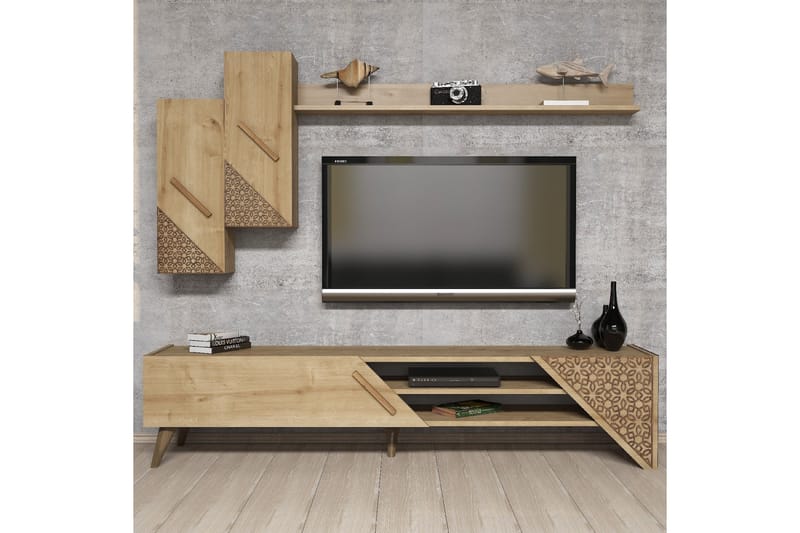 Hovdane TV-Möbelset 180 cm - Brun - Möbler - Tv möbel & mediamöbel - TV-möbelset