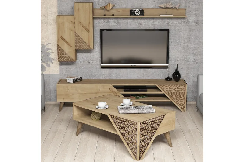 Hovdane TV-Möbelset 180 cm - Brun - Möbler - Tv möbel & mediamöbel - TV-möbelset