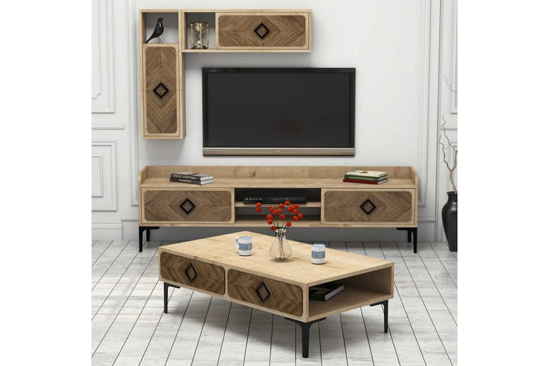 Hovdane TV-Möbelset 180 cm - Brun - Möbler - Tv möbel & mediamöbel - TV-möbelset