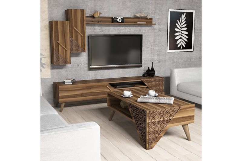 Hovdane TV-Möbelset 180 cm - Brun - Möbler - Tv möbel & mediamöbel - TV-möbelset