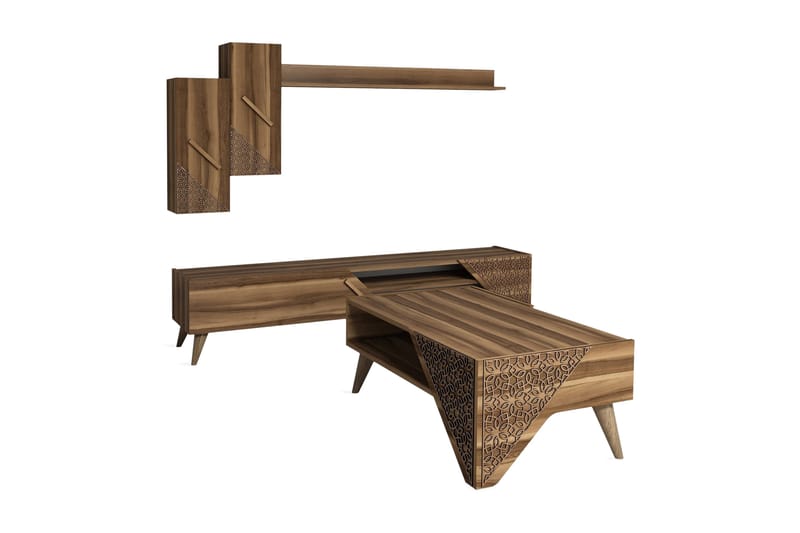 Hovdane TV-Möbelset 180 cm - Brun - Möbler - Tv möbel & mediamöbel - TV-möbelset