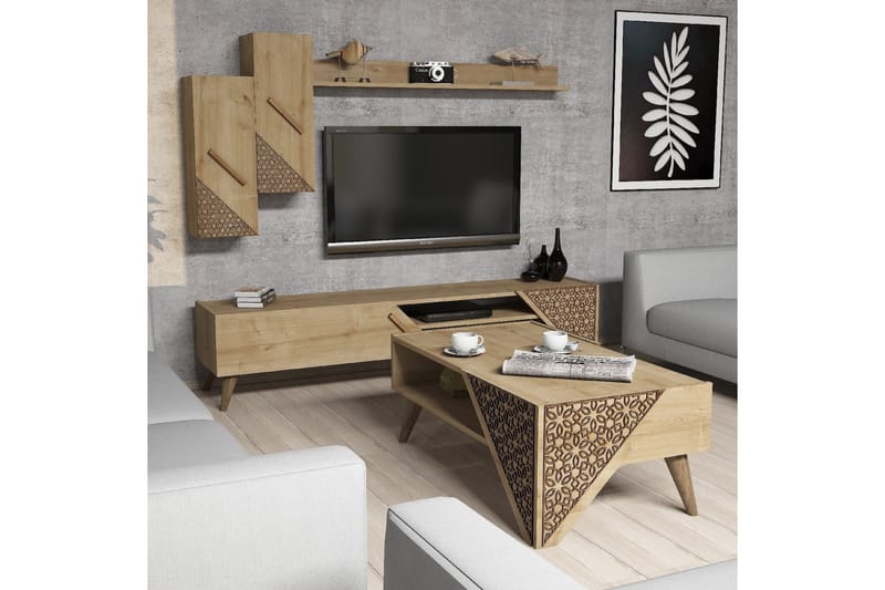 Hovdane TV-Möbelset 180 cm - Brun - Möbler - Tv möbel & mediamöbel - TV-möbelset