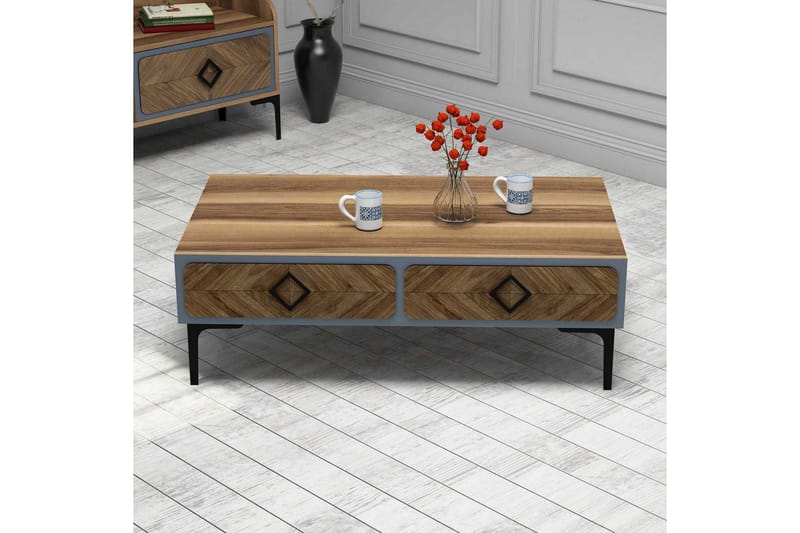 Hovdane TV-Möbelset 180 cm - Brun/Blå - Möbler - Tv möbel & mediamöbel - TV-möbelset