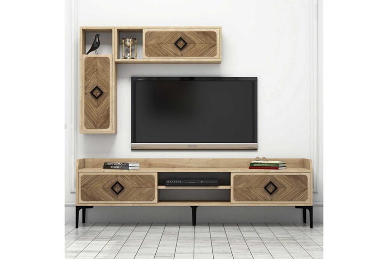 Hovdane TV-Möbelset 180 cm, Brun/Ek