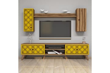 Hovdane TV-Möbelset 180 cm - Brun/Gul - Möbler - Tv möbel & mediamöbel - TV-möbelset