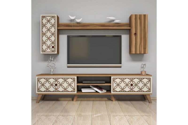 Hovdane TV-Möbelset 180 cm - Brun/Mönstrad - Möbler - Tv möbel & mediamöbel - TV-möbelset
