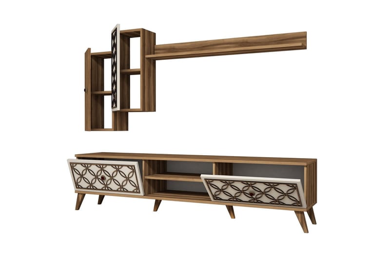 Hovdane TV-Möbelset 180 cm - Brun/Mönstrad - Möbler - Tv möbel & mediamöbel - TV-möbelset