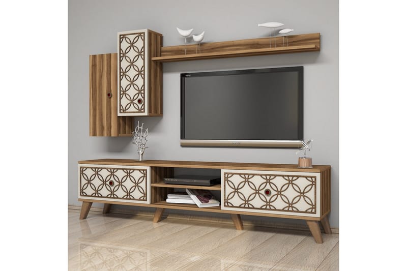 Hovdane TV-Möbelset 180 cm - Brun/Mönstrad - Möbler - Tv möbel & mediamöbel - TV-möbelset