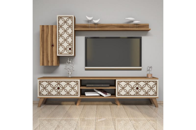 Hovdane TV-Möbelset 180 cm - Brun/Mönstrad - Möbler - Tv möbel & mediamöbel - TV-möbelset