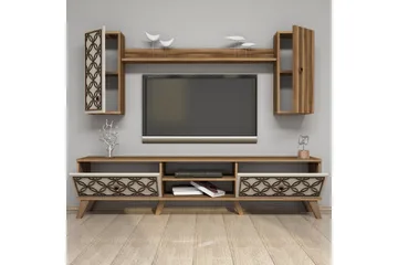 Hovdane TV-Möbelset 180 cm - Brun/Mönstrad - Möbler - Tv möbel & mediamöbel - TV-möbelset