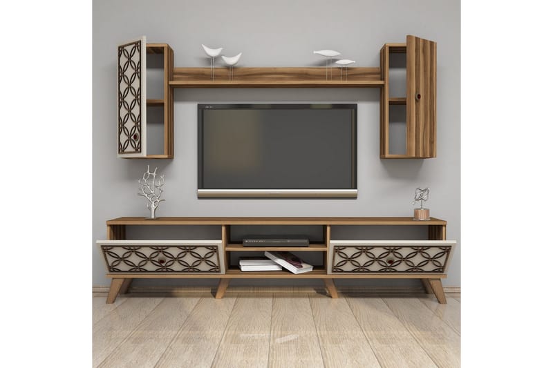 Hovdane TV-Möbelset 180 cm - Brun/Mönstrad - Möbler - Tv möbel & mediamöbel - TV-möbelset