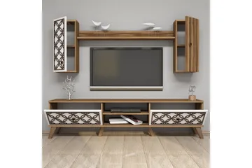 Hovdane TV-Möbelset 180 cm - Brun/Vit - Möbler - Tv möbel & mediamöbel - TV-möbelset