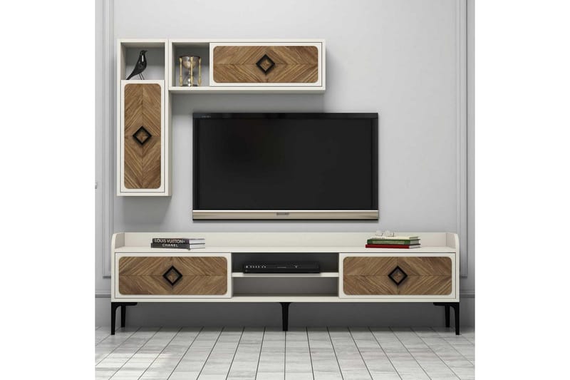 Hovdane TV-Möbelset 180 cm - Brun/Vit - Möbler - Tv möbel & mediamöbel - TV-möbelset