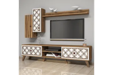 Hovdane TV-Möbelset 180 cm - Brun/Vit - Möbler - Tv möbel & mediamöbel - TV-möbelset