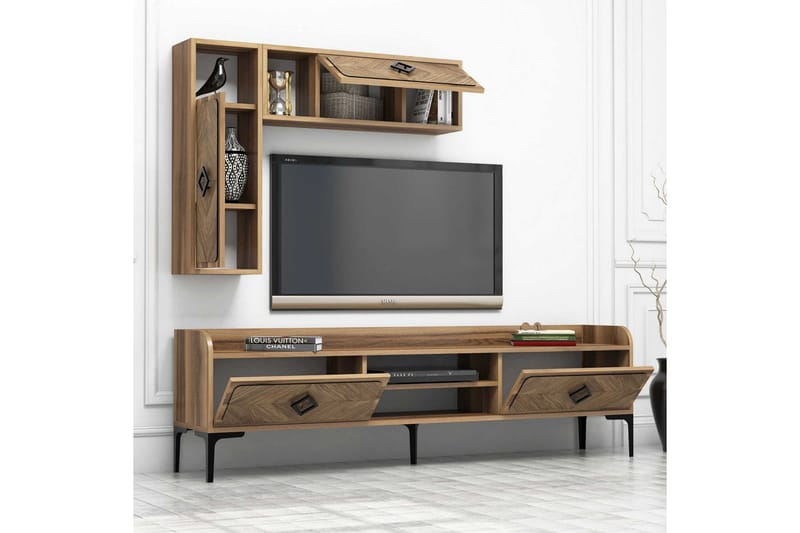 Hovdane TV-Möbelset 180 cm - Mörkbrun - Möbler - Tv möbel & mediamöbel - TV-möbelset