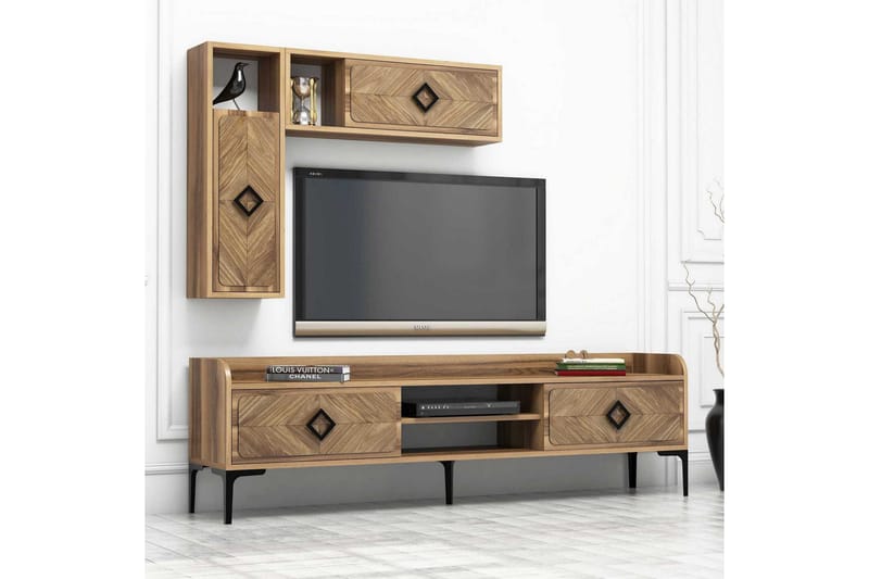 Hovdane TV-Möbelset 180 cm - Mörkbrun - Möbler - Tv möbel & mediamöbel - TV-möbelset