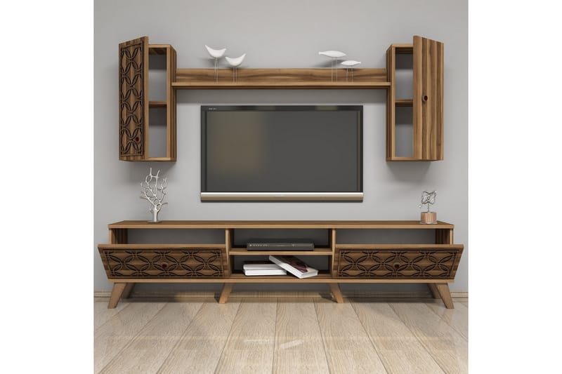 Hovdane TV-Möbelset 180 cm - Mörkbrun - Möbler - Tv möbel & mediamöbel - TV-möbelset