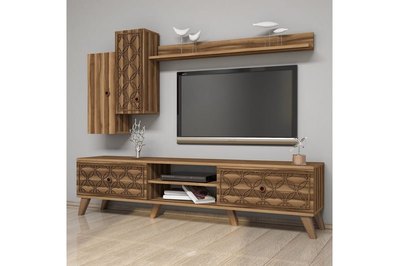 Hovdane TV-Möbelset 180 cm - Mörkbrun - Möbler - Tv möbel & mediamöbel - TV-möbelset