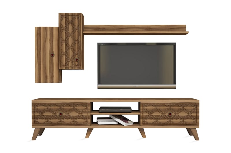 Hovdane TV-Möbelset 180 cm - Mörkbrun - Möbler - Tv möbel & mediamöbel - TV-möbelset