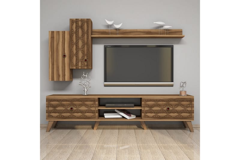 Hovdane TV-Möbelset 180 cm - Mörkbrun - Möbler - Tv möbel & mediamöbel - TV-möbelset